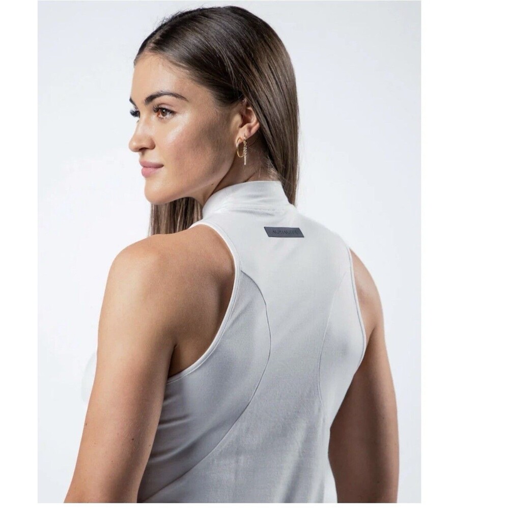 Alphalete Women's Premium Mockneck Tank -White,size Small